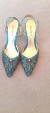 Turquoise beaded shoes for sale  HIGH WYCOMBE
