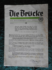 Werkzeitung der ATG Maschinenbau Leipzig "DIE BBRÜCK" 1943 JU 88 Junkers na sprzedaż Werkzeitung der ATG Maschinenbau Leipzig "DIE BBRÜCK" 1943 JU 88 Junkers na sprzedaż  Wysyłka do Poland