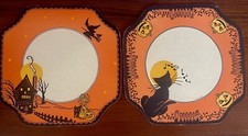 2 pratos de papel vintage de Halloween 8,25 pol. comprar usado  Enviando para Brazil