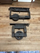2 cabides de porta de bolso deslizantes antigos de ferro fundido 1890 Lane's Parlor comprar usado  Enviando para Brazil
