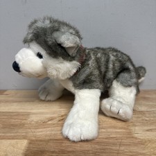 Build A Bear BAB Cachorro Husky Siberiano de Pelúcia com Som Cinza/Branco 15" Com Som comprar usado  Enviando para Brazil