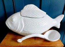 Weiße große fischterrine gebraucht kaufen  Saarbrücken