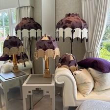 Purple lampshades sold for sale  LONDON