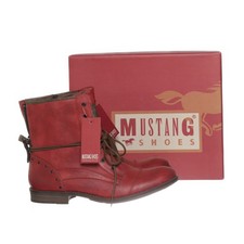 Używany, Buty Mustang, sznurowane kozaki, rozmiar: 40, czerwone, damskie #4fS na sprzedaż  PL