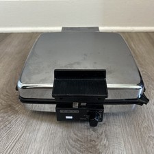 Black & Decker Grill Waffle Baker Maker Ferro G48TD Tipo 2 Cromado Testado Funciona comprar usado  Enviando para Brazil