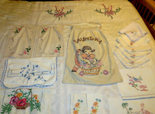Vtg embroidered linens for sale  Saint Augustine