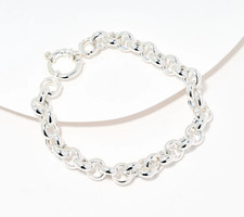 Pulseira corrente italiana UltraFine 950 prata escolha, prata, grande comprar usado  Enviando para Brazil