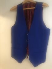 Blue fancy waistcoat for sale  BIRMINGHAM