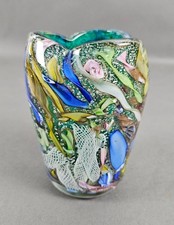 Usado, Dino Martens für Aureliano Toso Murano - Vase Millefiori Tutti Frutti Grün 1950 comprar usado  Enviando para Brazil