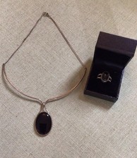 Sterling silver onyx for sale  GLASGOW