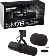 Microfone Shure SM7B cardioide dinâmico transmissão vocal lacrado na caixa preto comprar usado  Enviando para Brazil
