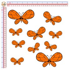 Sticker butterfly orange usato  Roma