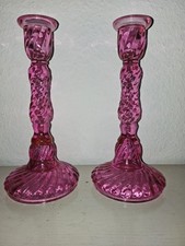 Kerzenleuchter pressglas pink gebraucht kaufen  Auenwald