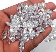 Lote de pedras preciosas soltas com certificação em forma de marquesa de safira branca natural comprar usado  Enviando para Brazil