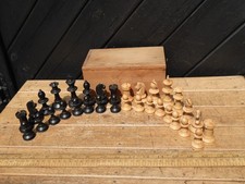 Vintage wooden chess for sale  ASHFORD