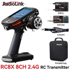 Transmissor de controle remoto Radiolink RC8X 8CH 2.4G e receptor giroscópio R8FG R4FGM tela sensível ao toque, usado comprar usado  Enviando para Brazil