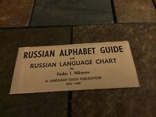 Russian alphabet guide for sale  Latham