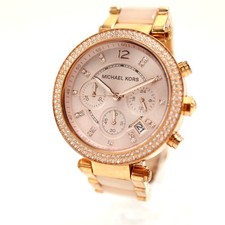 Relógio Michael Kors feminino cronógrafo tom ouro rosa 39mm pulseira 5,5" nova bateria comprar usado  Enviando para Brazil