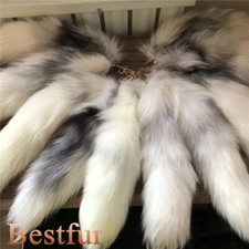 Atacado 50 peças 16-18" real cruz pele de raposa cauda chaveiro bolsa pingente brinquedos cosplay comprar usado  Enviando para Brazil