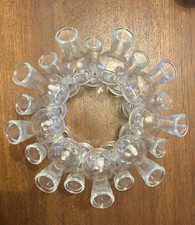 Usado, Vintage MCM Estação de Propagação de Plantas Vaso Bud Cluster de 18 Vasos de Vidro - RARO! comprar usado  Enviando para Brazil