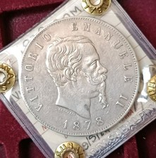 5 lire 1878 usato  Pescara