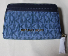 Carteira Michael Kors jet set cartão de viagem azul assinatura lona comprar usado  Enviando para Brazil
