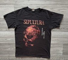 Camiseta Sepultura "Beneath The Remains" Metal Rock Band Preta Masculina Tamanho M comprar usado  Enviando para Brazil