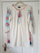 Topshop white embroidered for sale  WARE