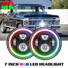 NOVO Par de Faróis de LED Redondos de 7 Polegadas para Ford F100 F150 F250 F 350 Pickup comprar usado  Enviando para Brazil