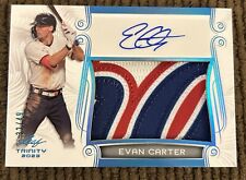 Evan Carter 2023 Leaf Trinity Platinum 3CLR Patch Auto SP 32/49 RANGERS comprar usado  Enviando para Brazil