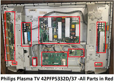 TV de plasma Philips 42PFP5332D/37 - Todas as placas como mostrado em quadrados vermelhos, usado comprar usado  Enviando para Brazil