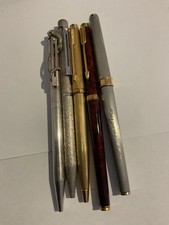 LOTE DE 5 CANETAS E ROLLERBALLS VINTAGE PARKER SHEAFFER PRATA ESTERLINA SHEAFFER comprar usado  Enviando para Brazil