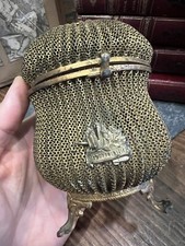 Caixa de metal aberta e dourada por volta de 1900, usado comprar usado  Enviando para Brazil