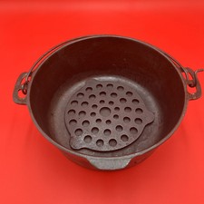 Antigo Wagner Ware ferro fundido rebite forno holandês panela de 5 quartos 268B gotejamento gotejamento torrador, usado comprar usado  Enviando para Brazil