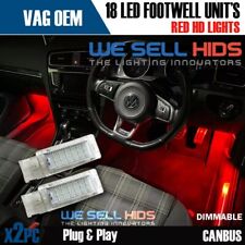2x Golf MK5 MK6 MK7 7.5 LED VW VERMELHO Footwell porta luzes interiores sob smd fabricante de equipamento original comprar usado  Enviando para Brazil