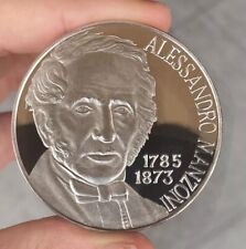 Alessandro manzoni medaglia usato  Roma