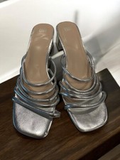 Silver heels open for sale  Los Angeles