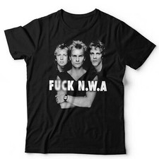 Camiseta unissex F*ck NWA música engraçada paródia The Police hip hop rap pop rock comprar usado  Enviando para Brazil