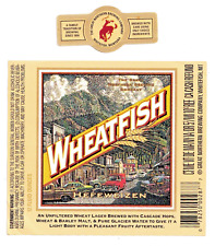 CONJUNTO DE RÓTULOS DE CERVEJA ARTESANAL 2003 GREAT NORTH BREWING CO, WHITEFISH MONTANA WHEATFISH, usado comprar usado  Enviando para Brazil