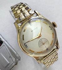 Relógio BENRUS VINTAGE 7J 10K RGP submostrador pulseira de aço inoxidável tom dourado manual suíço 30mm, usado comprar usado  Enviando para Brazil