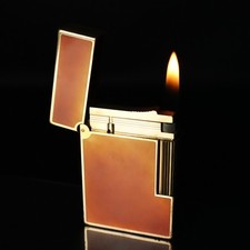 Isqueiro a gás vintage ST Dupont Old Ligne 2 curto banhado a ouro laca marrom #DP57 comprar usado  Enviando para Brazil