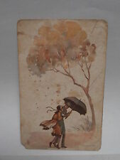 Cartolina epoca illustratore usato  Italia