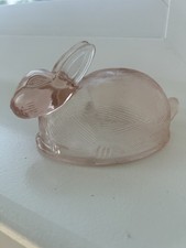 Glass pink bunny for sale  Elysburg
