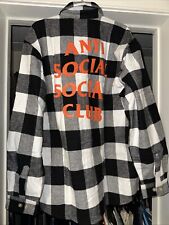 Xadrez branco laranja letra anti social clube flanela masculino grande novo  comprar usado  Enviando para Brazil