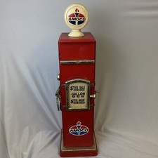 Armário/armário de madeira vintage feito à mão AMOCO bomba de gás vermelho (A) MO#8755 comprar usado  Enviando para Brazil