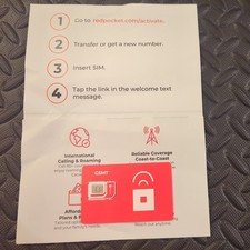 Redpocket sim card for sale  Bothell