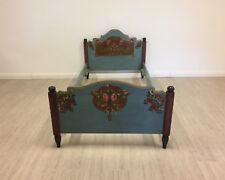 Bauernbett handbemalt altblau gebraucht kaufen  Köln