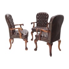 Brown leather chesterfield d'occasion  Expédié en Belgium