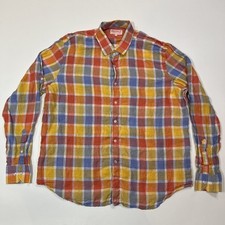 Usado, Camisa masculina de linho Inserch tamanho 3XL manga longa laranja xadrez botão para cima comprar usado Usado, Camisa masculina de linho Inserch tamanho 3XL manga longa laranja xadrez botão para cima comprar usado  Enviando para Brazil