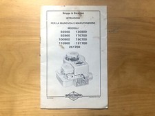 Istruzioni motore briggs usato  Treviglio